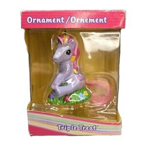 Hasbro American Greetings My Little Pony Triple Treat Christmas Ornament 2004
